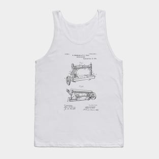 Sewing machine patent drawing Tank Top